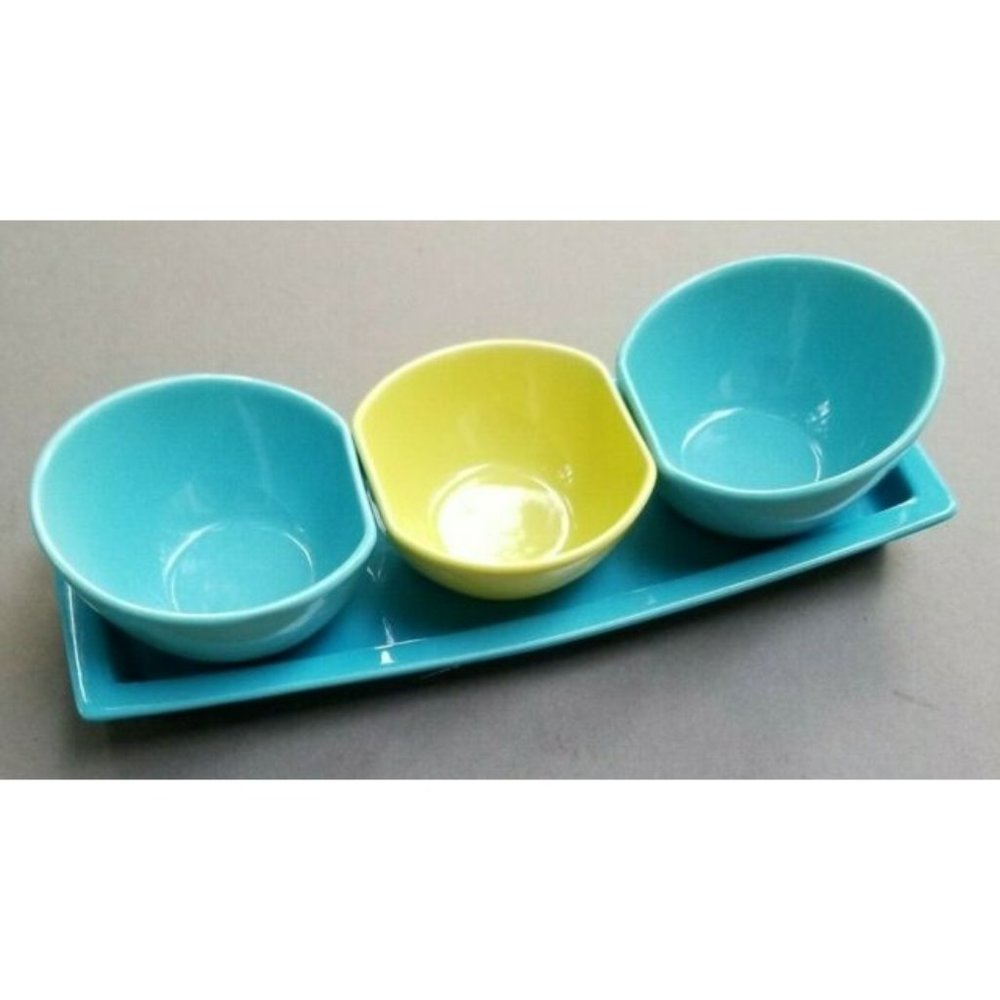 Serving Tray bowls Relish Taco Bar Salsa Server TAG Domo